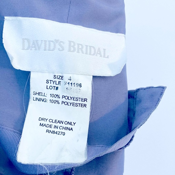 Purple/lavender Strapless David’s Bridal Dress - Picture 6 of 6